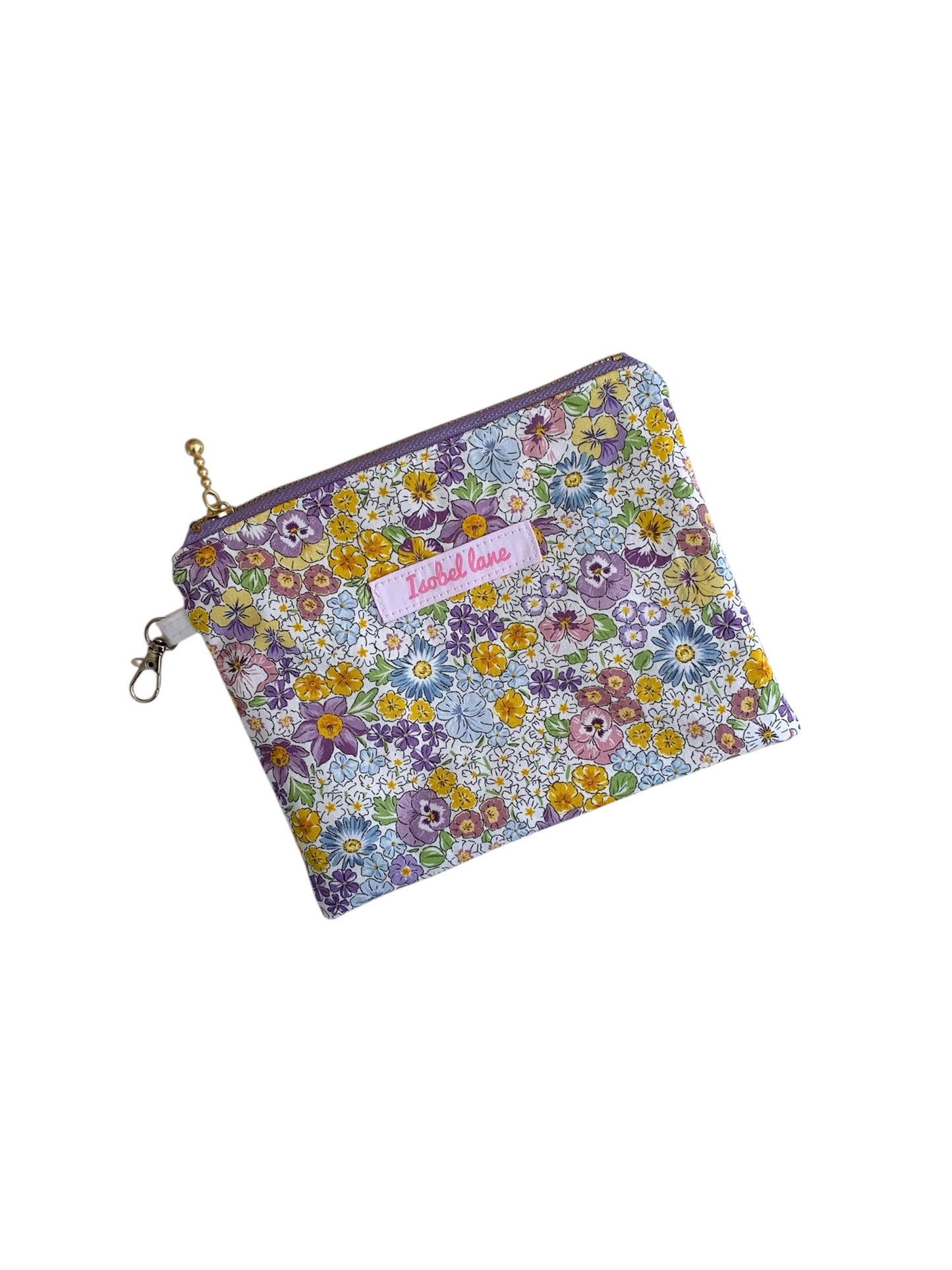 Floral Bouquet Cotton Zipper Pouch
