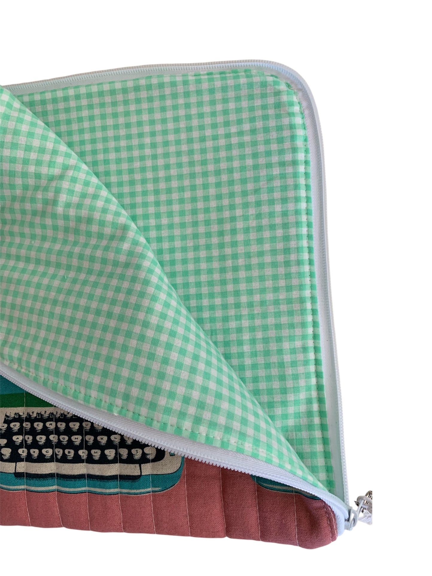 14 inch Pink Typewriter Quilted Laptop Sleeve