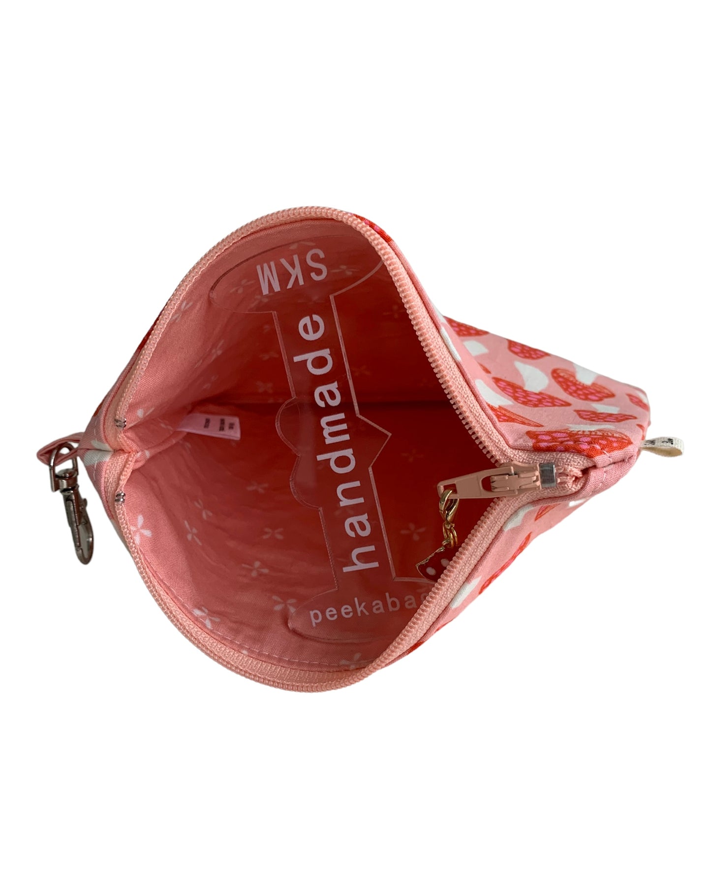 Mushroom Pink Zipper Pouch