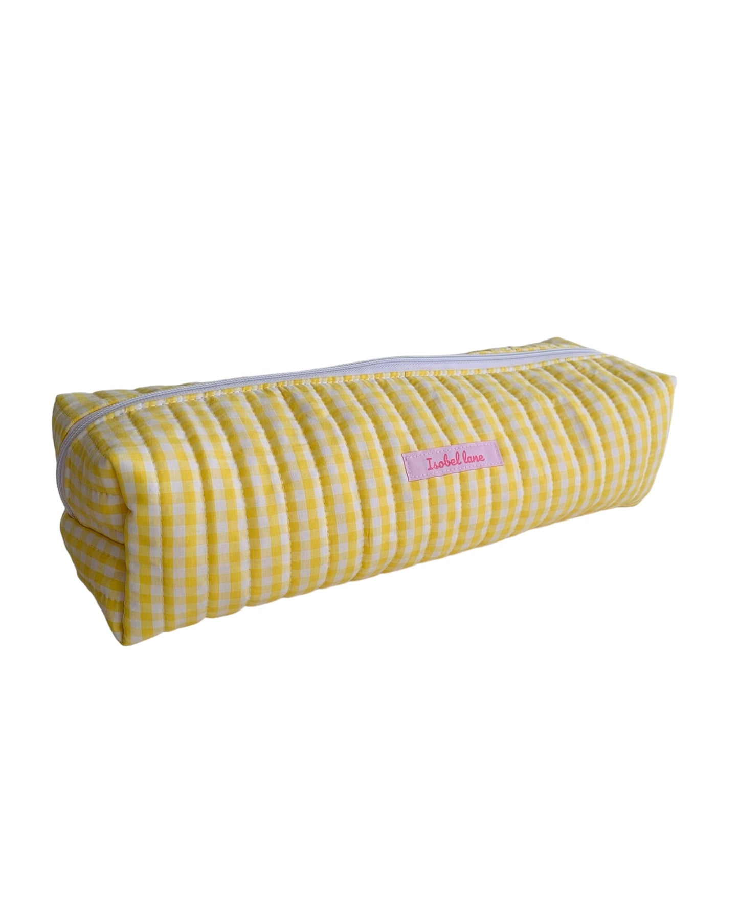 Yellow Gingham Hair Tools Bag
