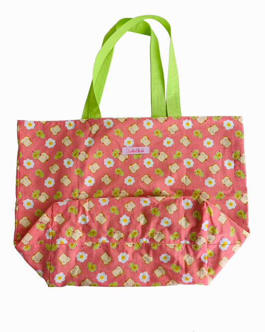 Avocado Toast Cute Cotton Reusable Shopping Tote Bag