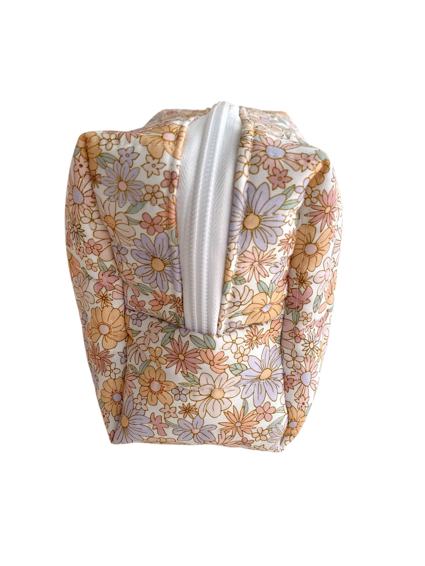 Medium Spring Past Floral Carry All Make Up Bag