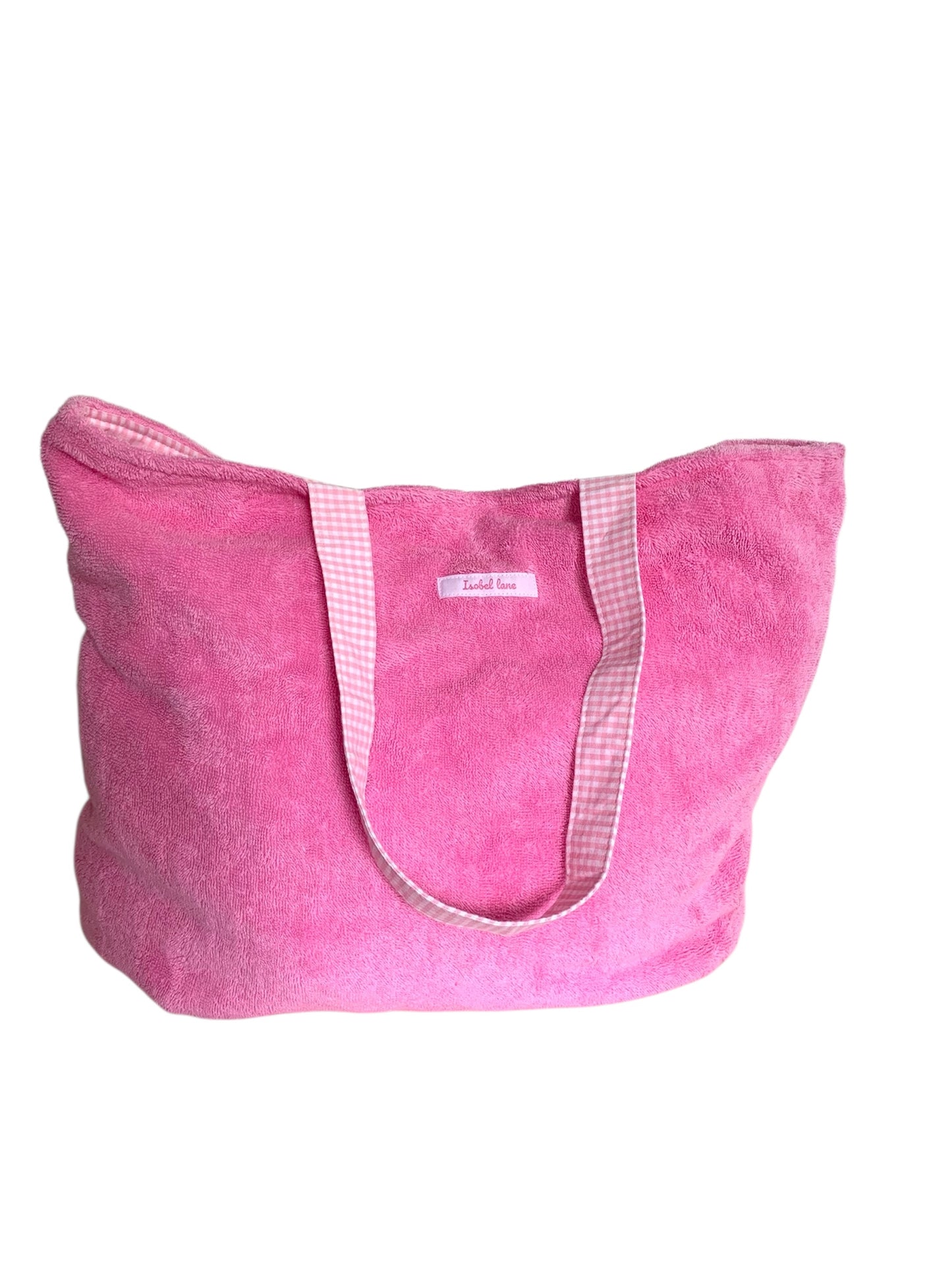 Pink Terry Toweling Beach Tote Bag