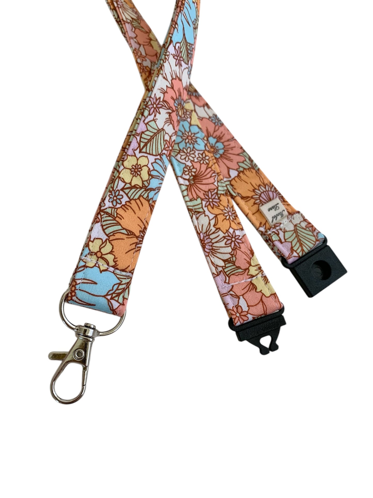 Summer Floral Cotton Breakaway Lanyard
