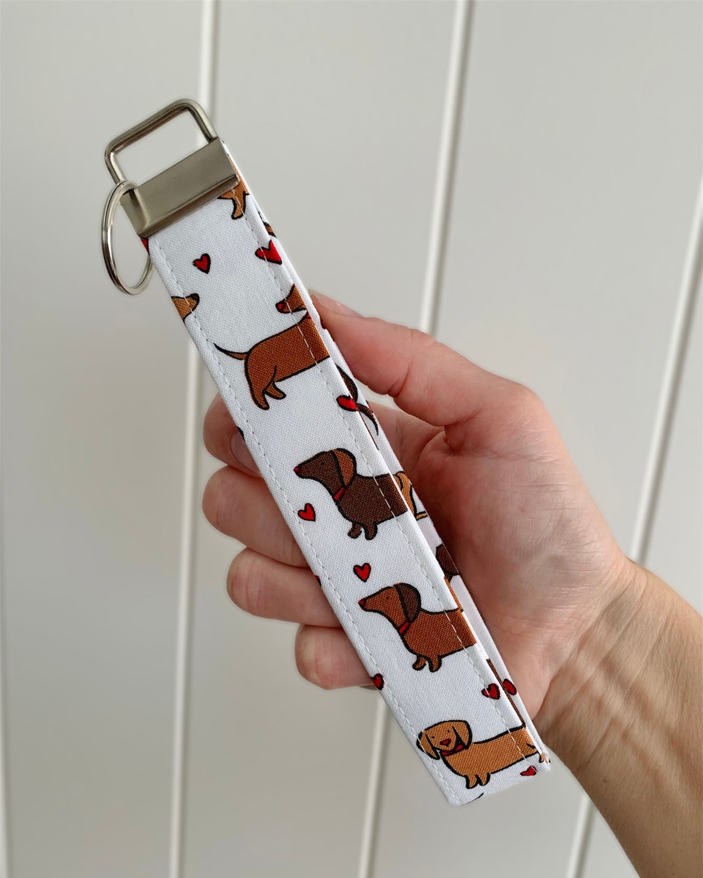 Dog dachshund Wristlet Key Chain