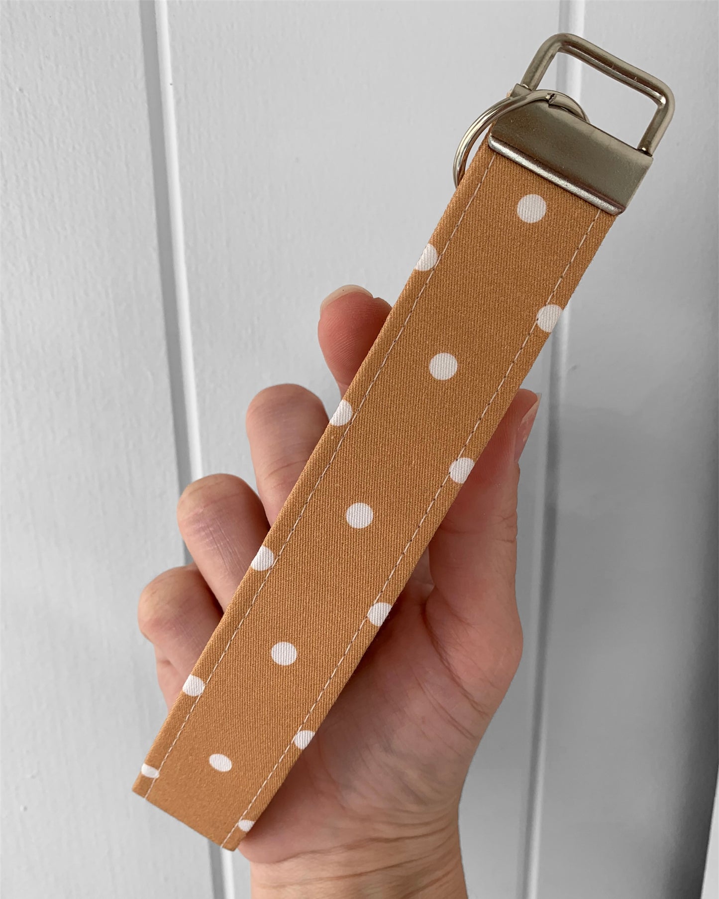 Caramel Latte Spot Wristlet Key Chain