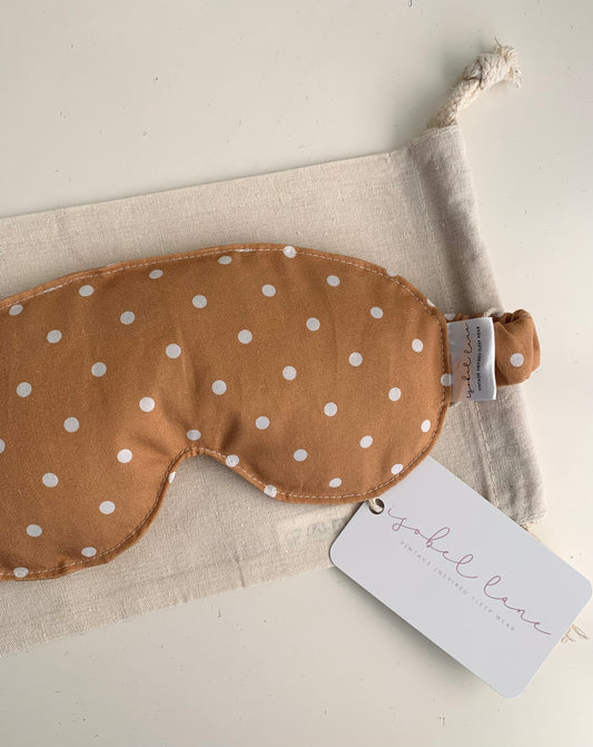Caramel latte Spot Wheat And Lavender Cotton Eye Pillow