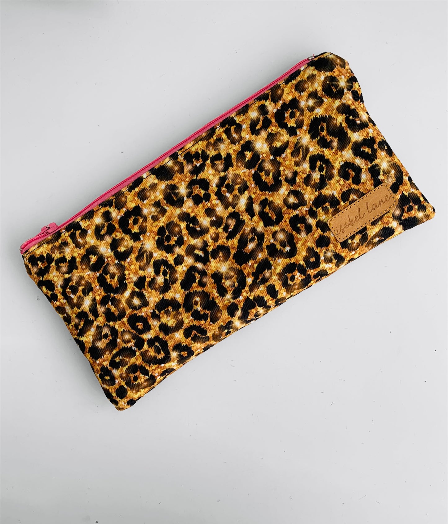 Leopard Print Canvas Zipper Pouch