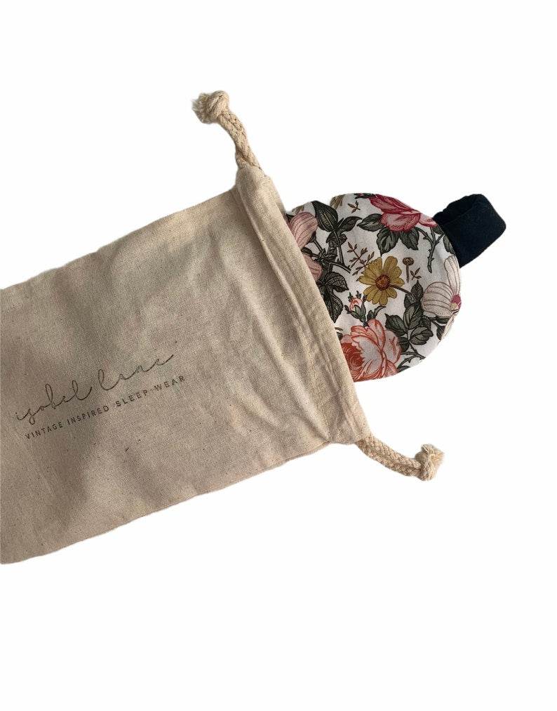 Pink Rose Floral Flower Cotton Sleep Eye Travel Mask