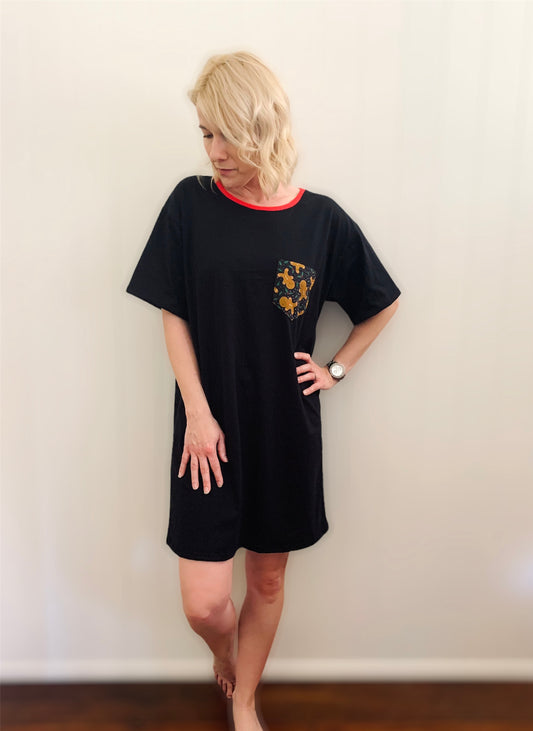 Womens Christmas Gingerbread Man Oversized Sleep Shirt