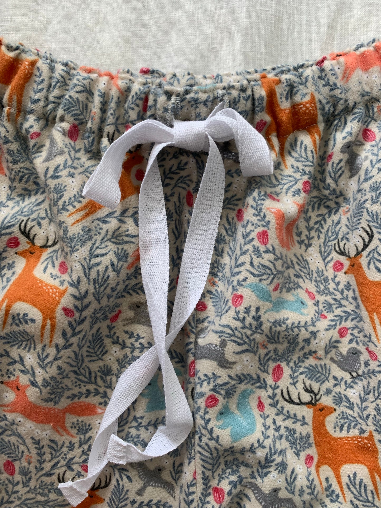 Womens Flannelette Woodland Creatures Deer Pyjama Set