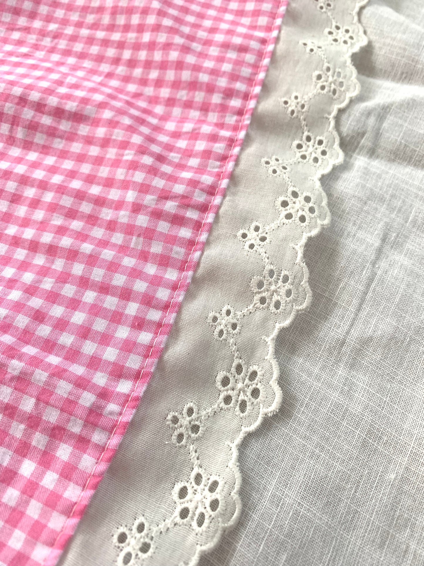 Womens Pink Gingham Baby Doll Cotton Nightie