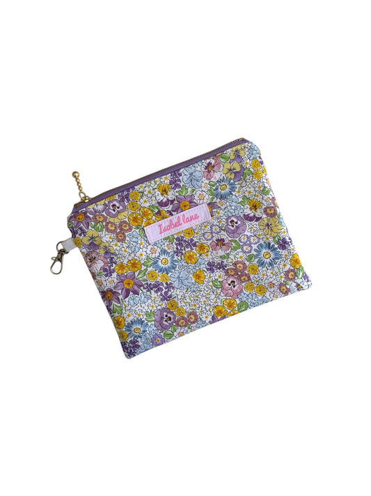 Floral Bouquet Cotton Zipper Pouch