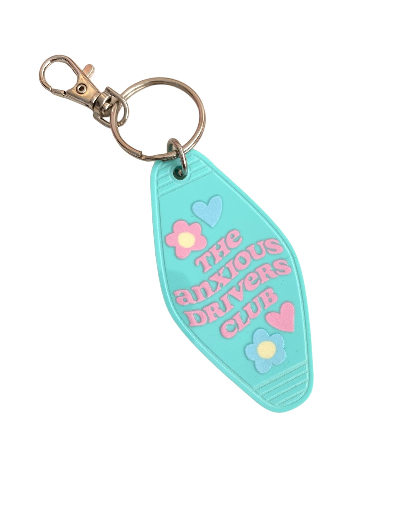 Anxious Drivers Club Aqua Motel Key Chain