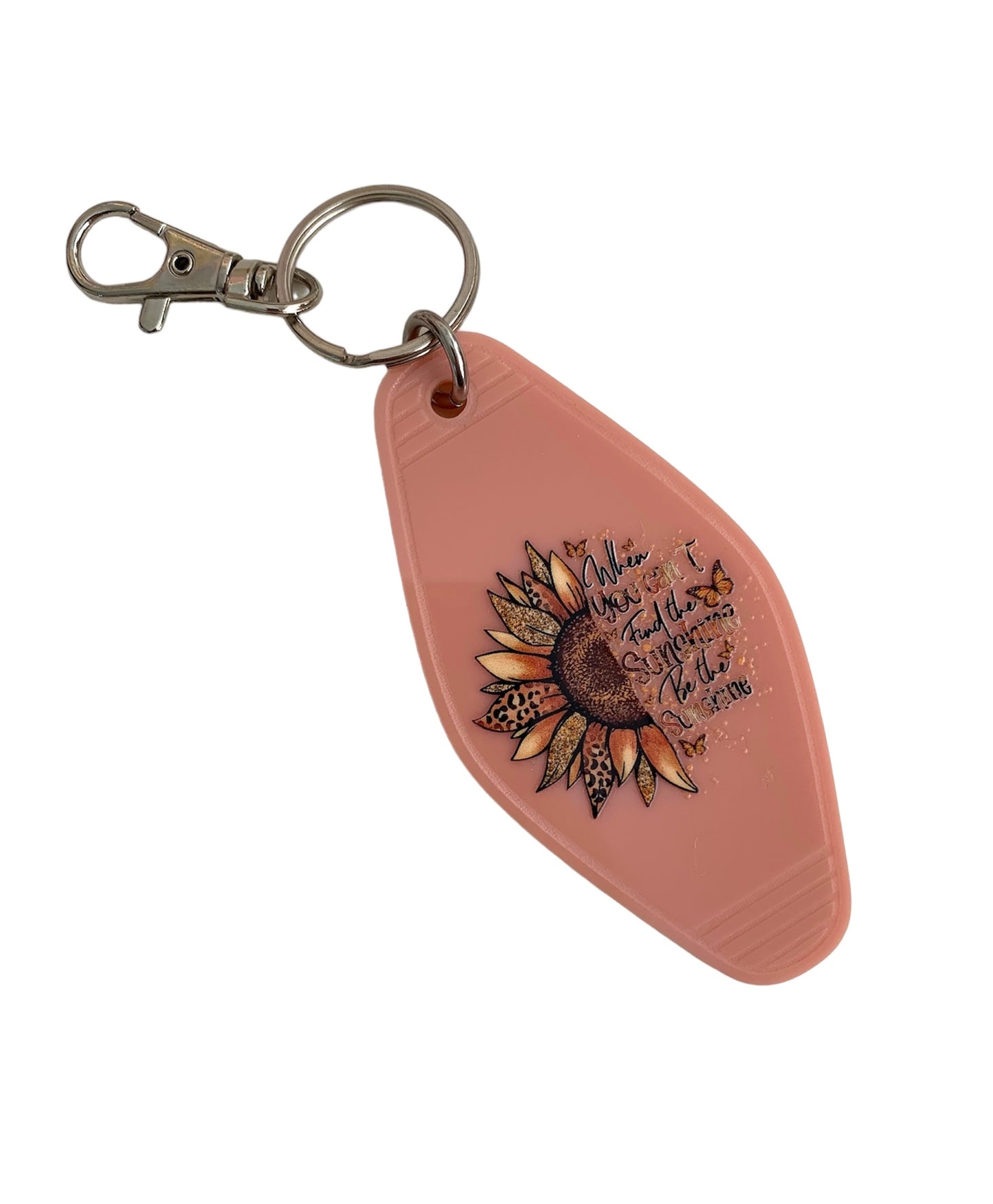 Sunflower Dusty Pink Motel Key Chain