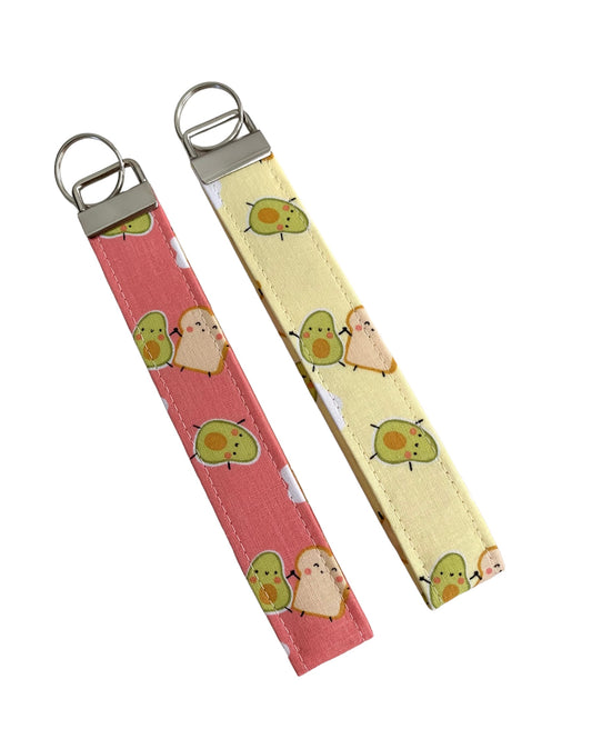 Avocado Pink Lemon Wristlet Key Chain