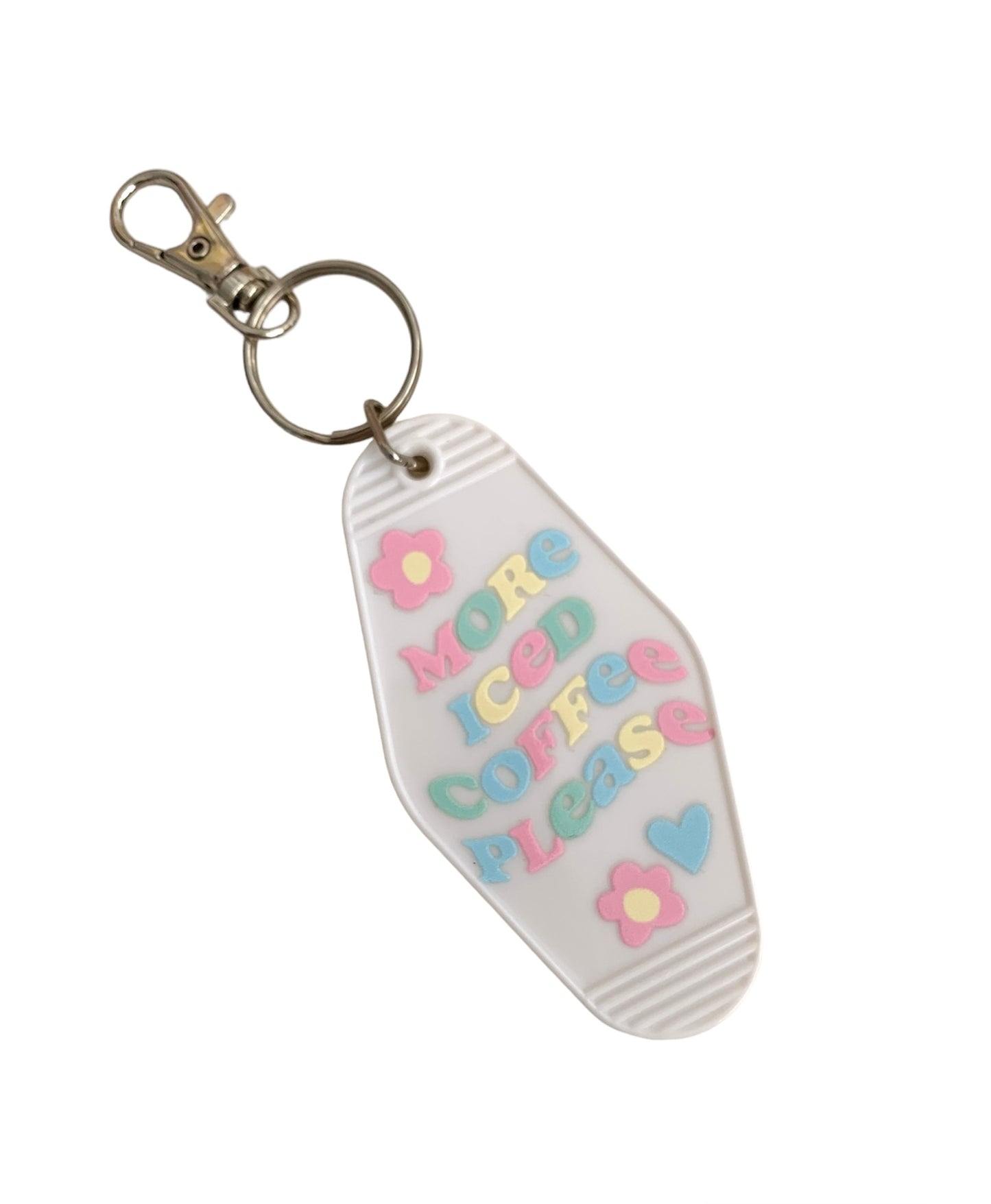 More Iced Coffee White Motel Key Chain