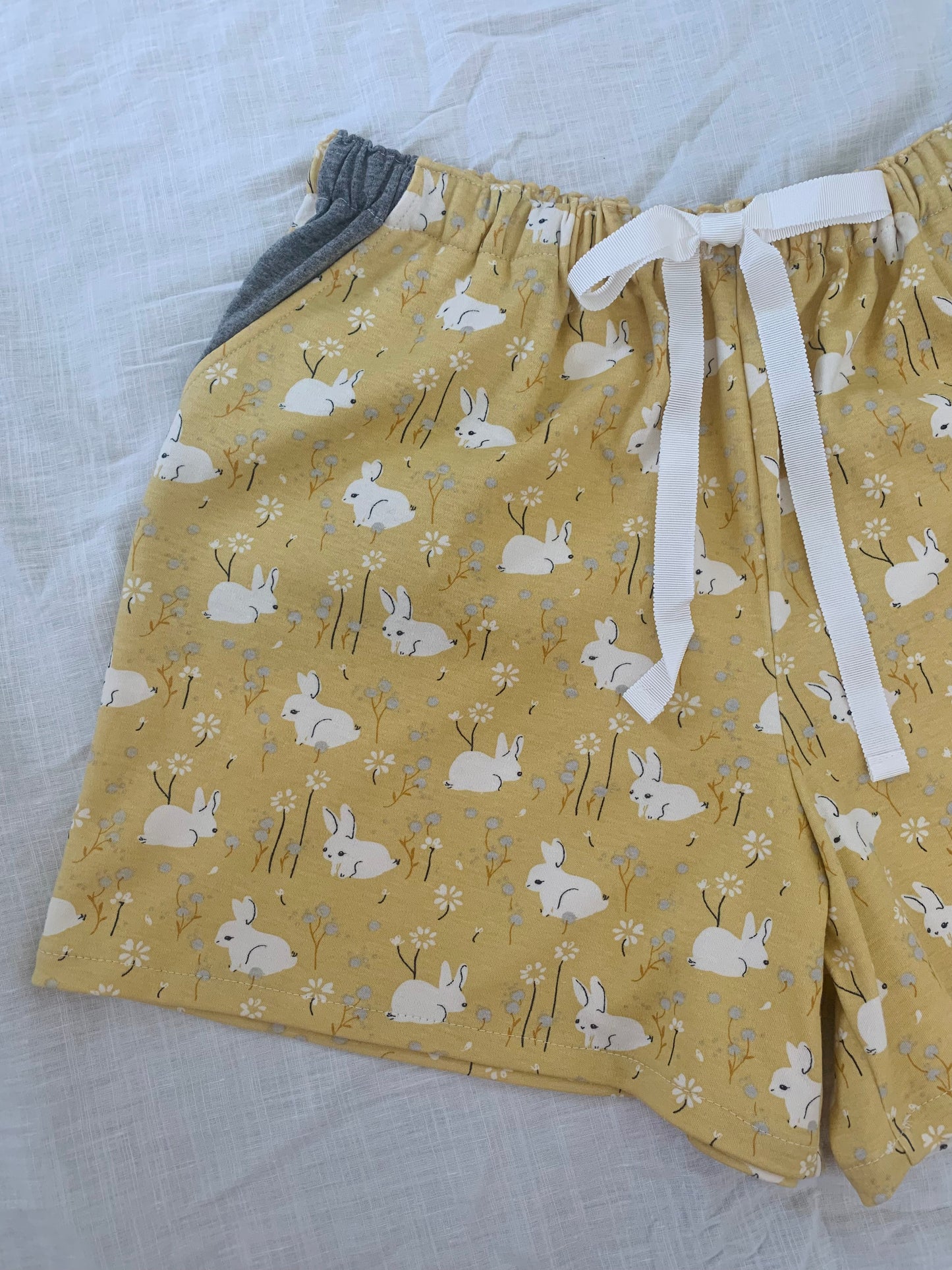 Mustard Rabbit Pyjama Short Set