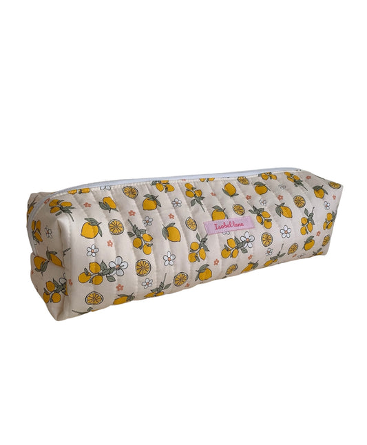 Lemon Print Hair Tools Bag