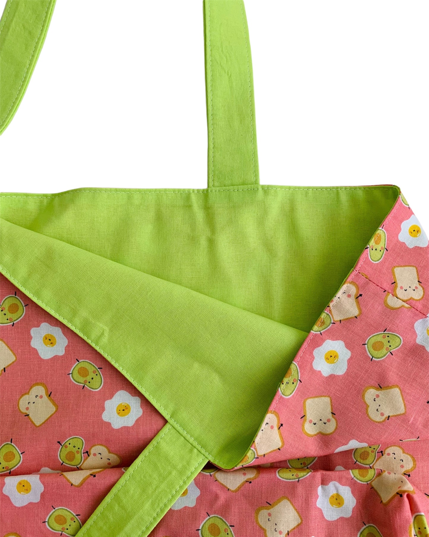 Avocado Toast Cute Cotton Reusable Shopping Tote Bag