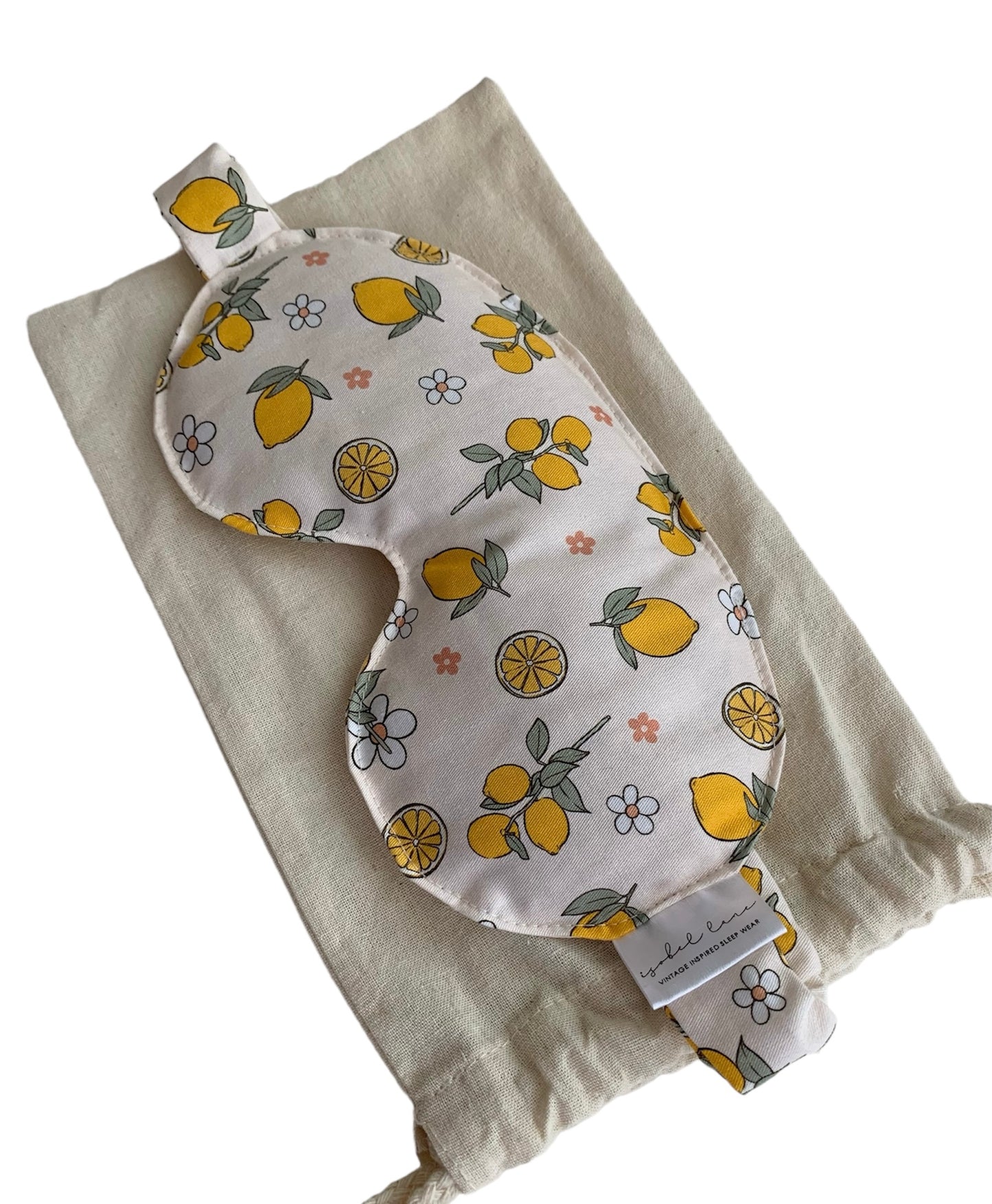 Lemon Print Wheat And Lavender Cotton Eye Pillow