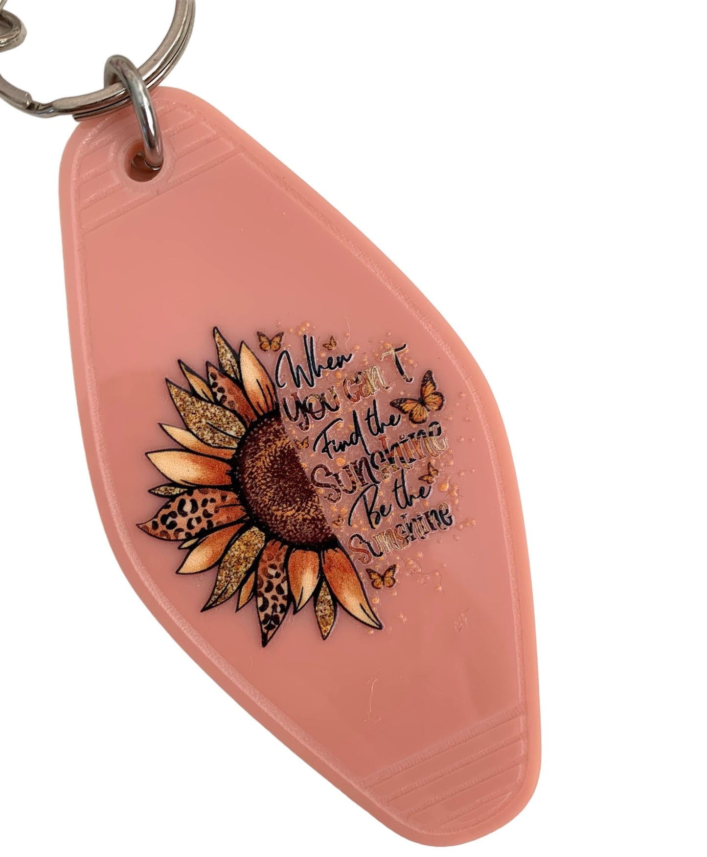 Sunflower Dusty Pink Motel Key Chain