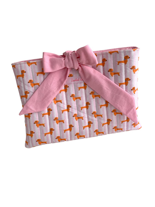 Dachshund Sausage Dog Quilted Book Sleeve