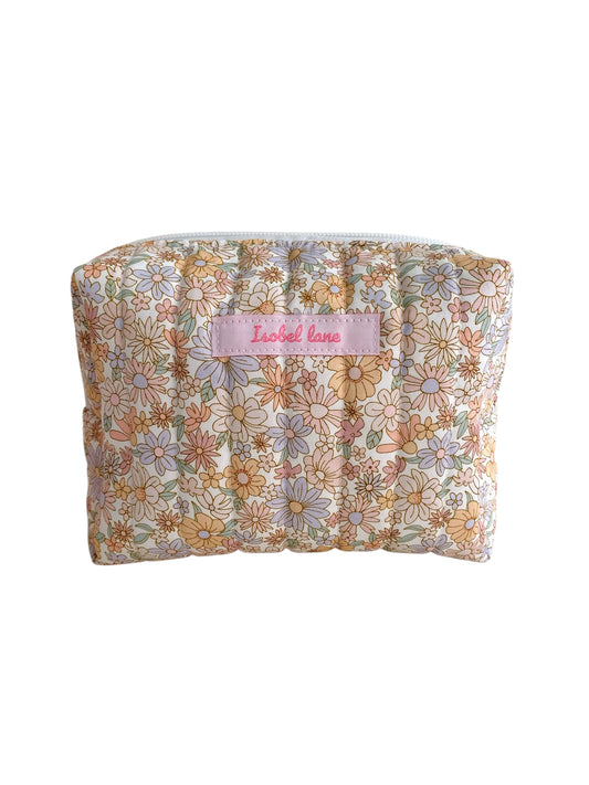 Medium Spring Past Floral Carry All Make Up Bag