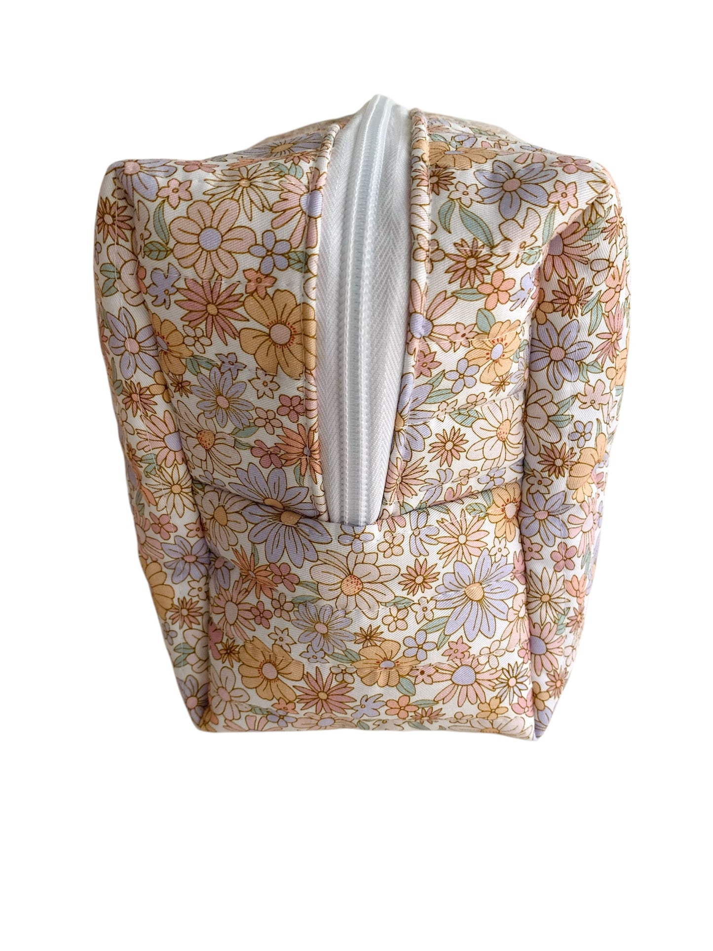 Large Spring Pastel Floral Carry All Make Up Bag