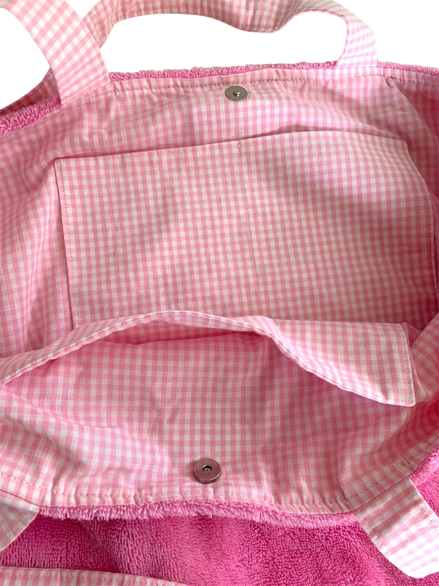 Pink Terry Toweling Beach Tote Bag