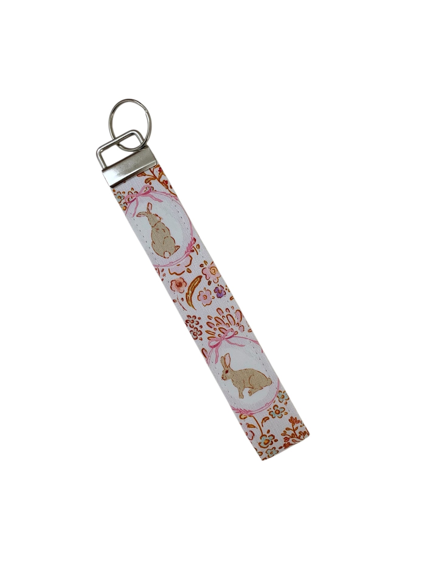 Rabbit Garden Wristlet Key Chain
