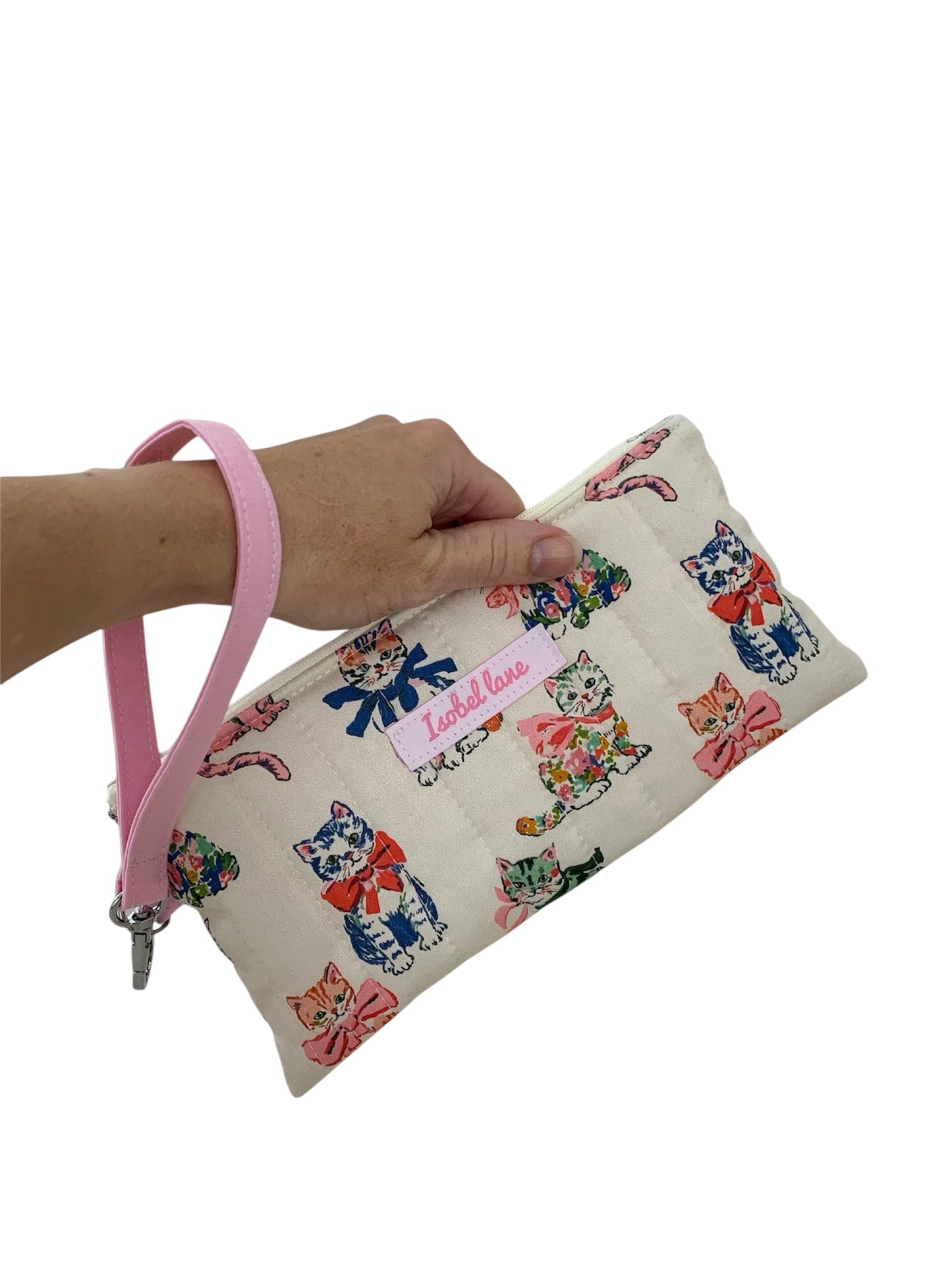 Cat Kitty Zipper Wristlet Pouch Purse