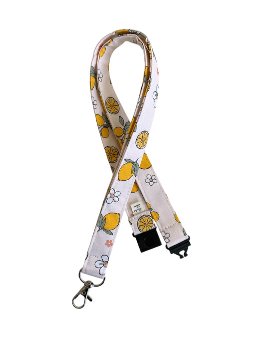Lemon Cotton Breakaway Lanyard