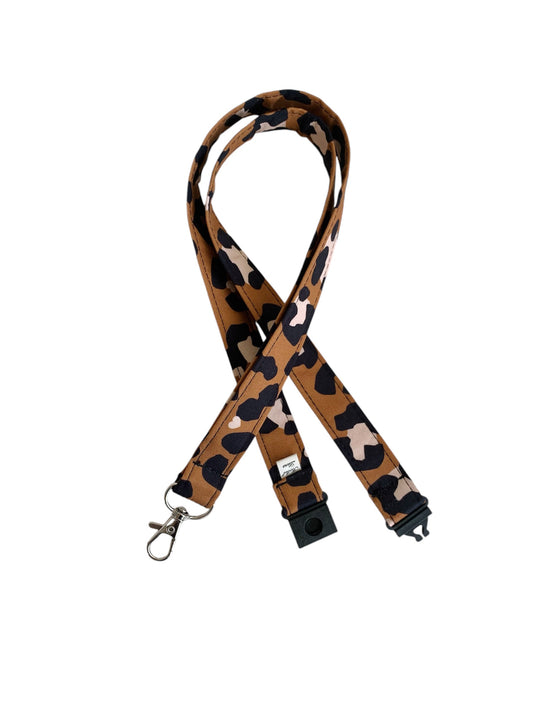 Leopard Print Cotton Breakaway Lanyard