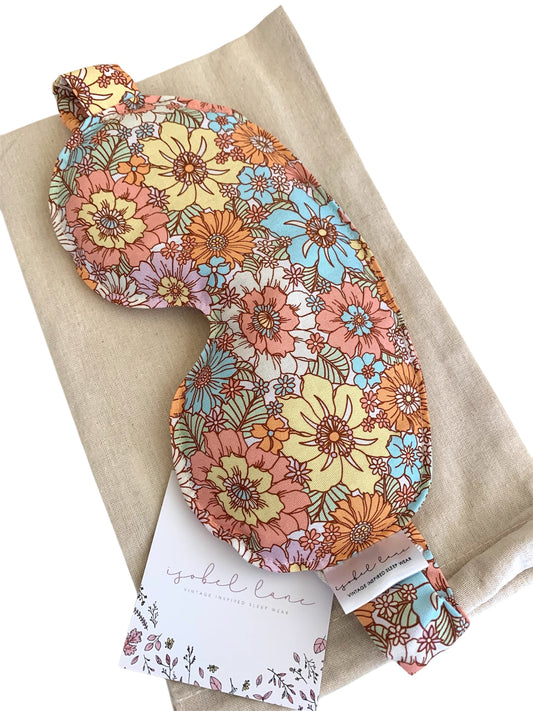 Summer Floral Wheat And Lavender Cotton Eye Pillow