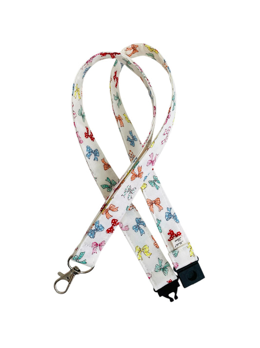 Ribbon Bow Cotton Breakaway Lanyard