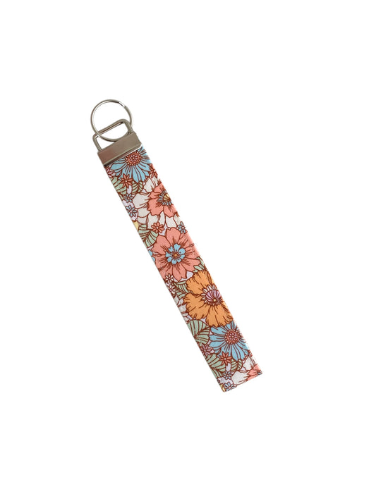 Summer Floral Wristlet Key Chain