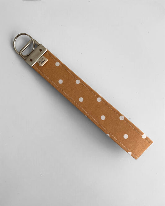 Caramel Latte Spot Wristlet Key Chain