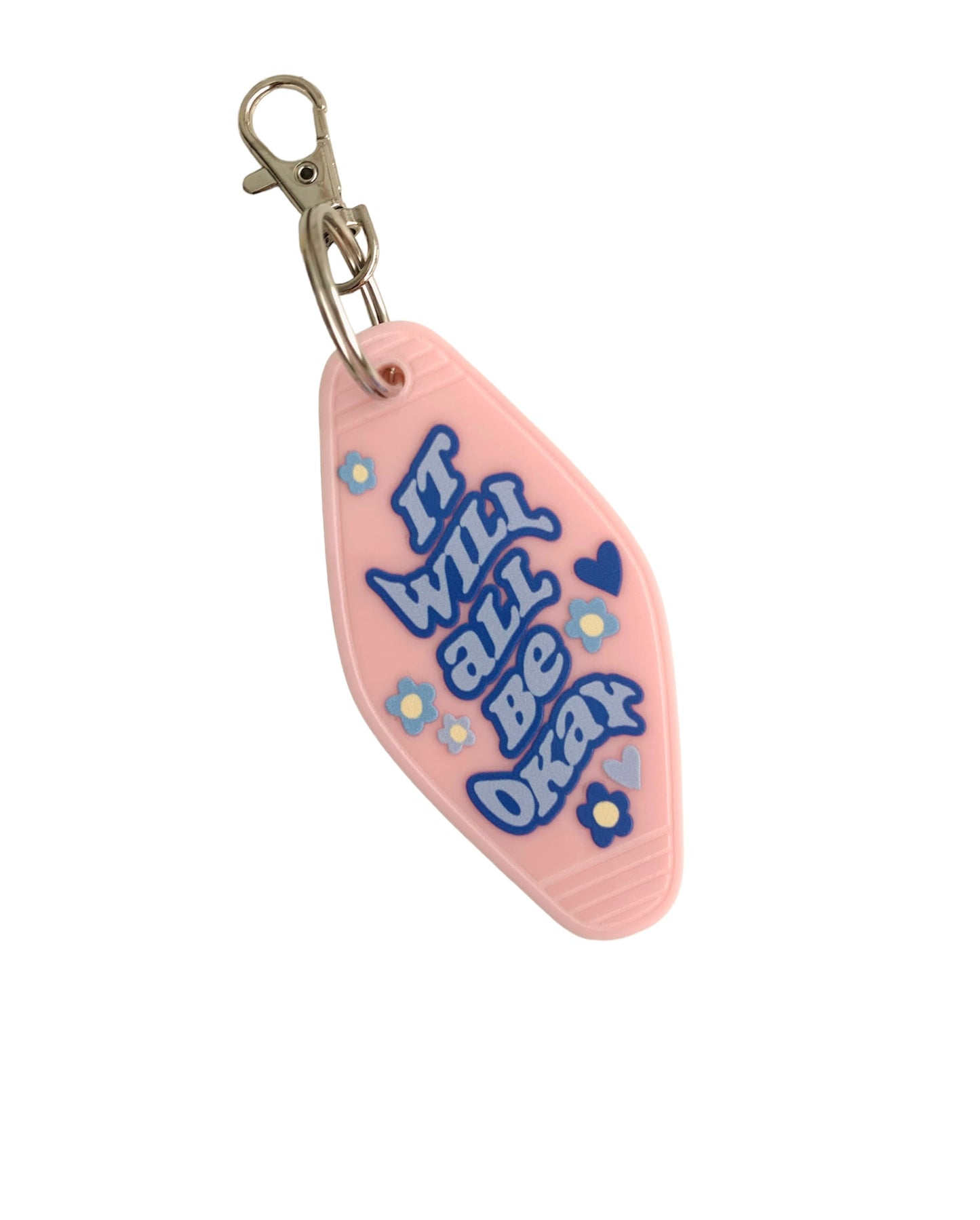 It Will Be Ok Pink Motel Key Chain