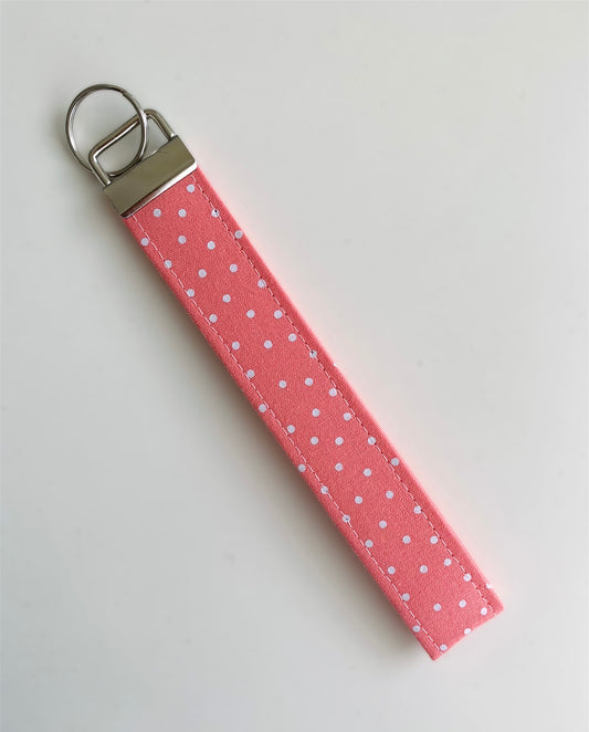 Pink Spot Wristlet Key Chain
