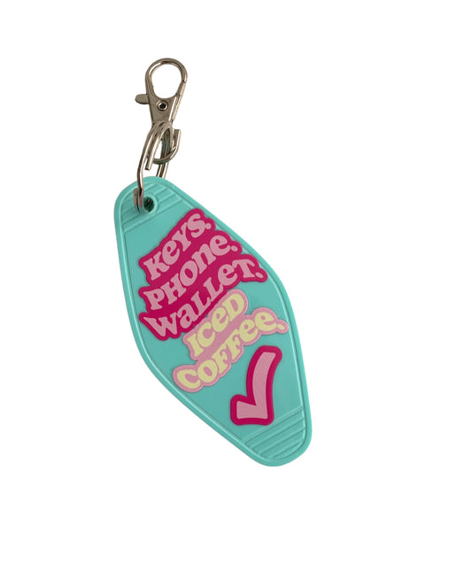 Key Wallet Phone Teal Motel Key Chain