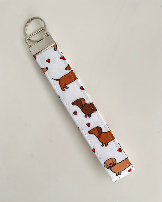 Dog dachshund Wristlet Key Chain