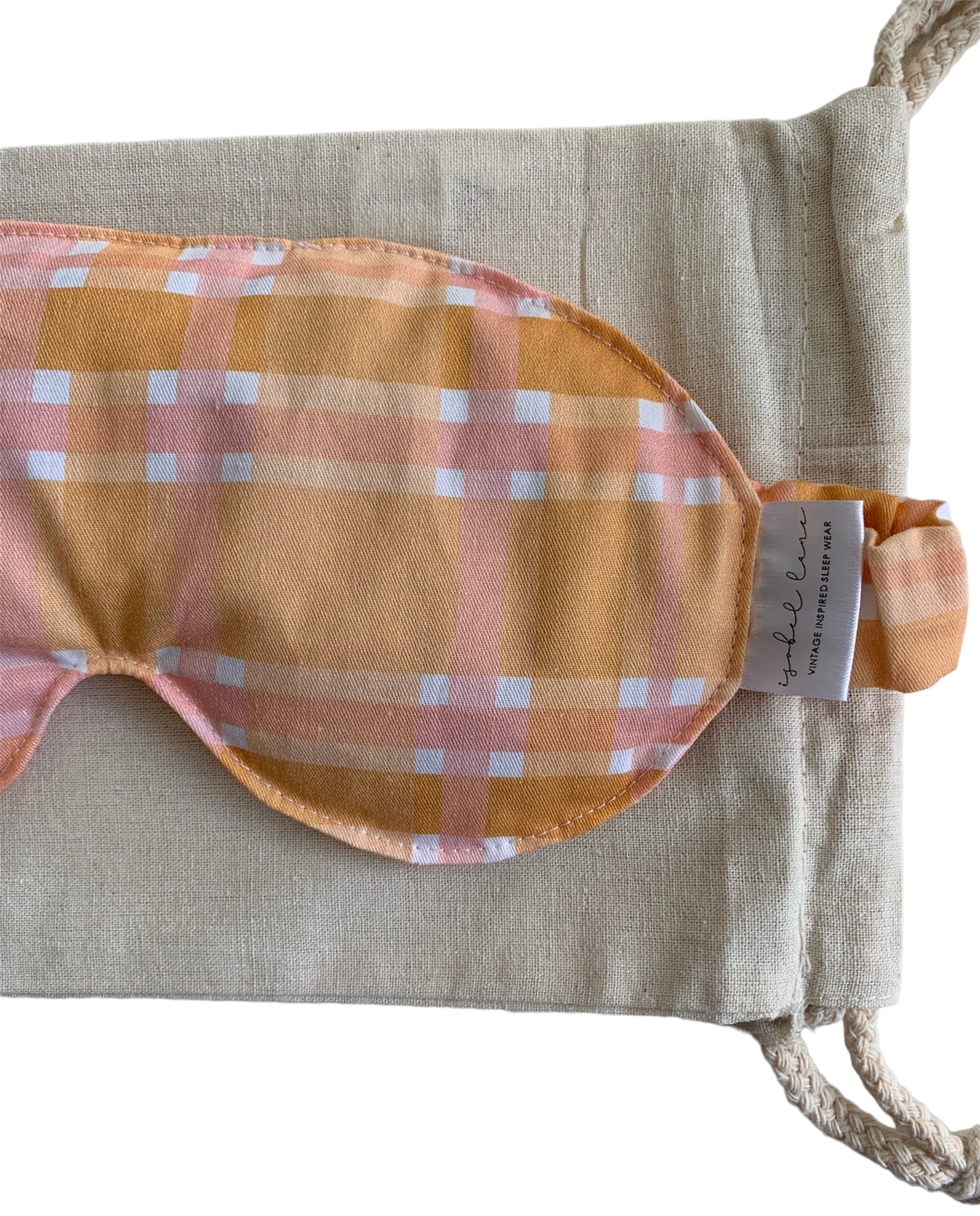 Pink And Orange Check Wheat And Lavender Cotton Eye Pillow