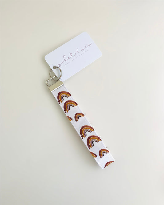 Boho Rainbow Wristlet Key Chain