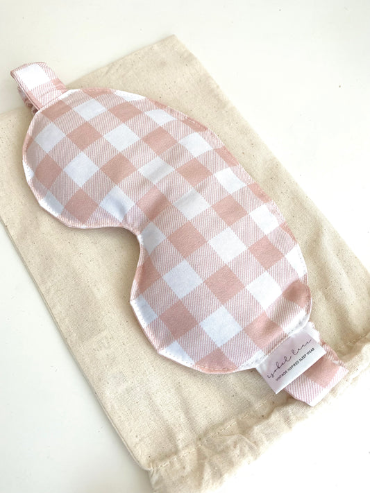 Pink Gingham Wheat And Lavender Cotton Eye Pillow